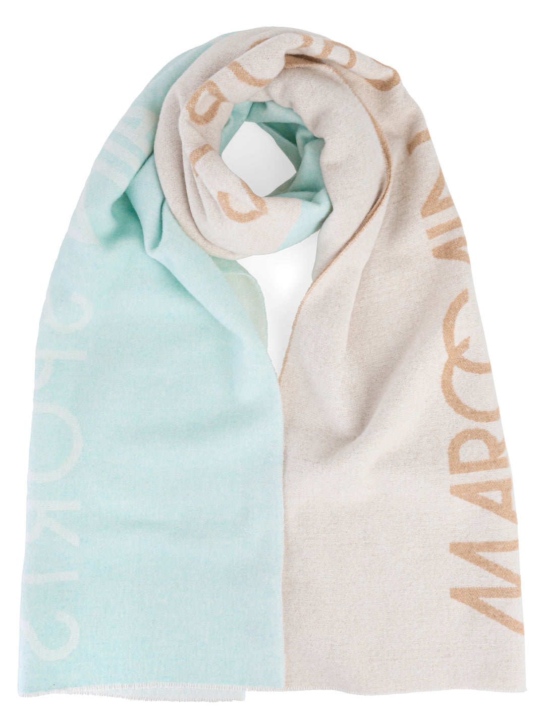 Marc Cain Sports Elegante Shawl – Beige-80% wol, 20% polyamide-DAMES ACCESSOIRES-Beige