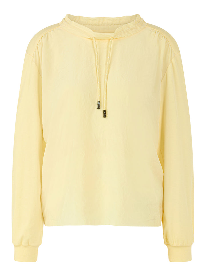 Marc Cain Sports – Gele Blouse met Lange Mouwen-94% katoen, 6% elastaan-DAMES TOPS & BLOUSES-Geel