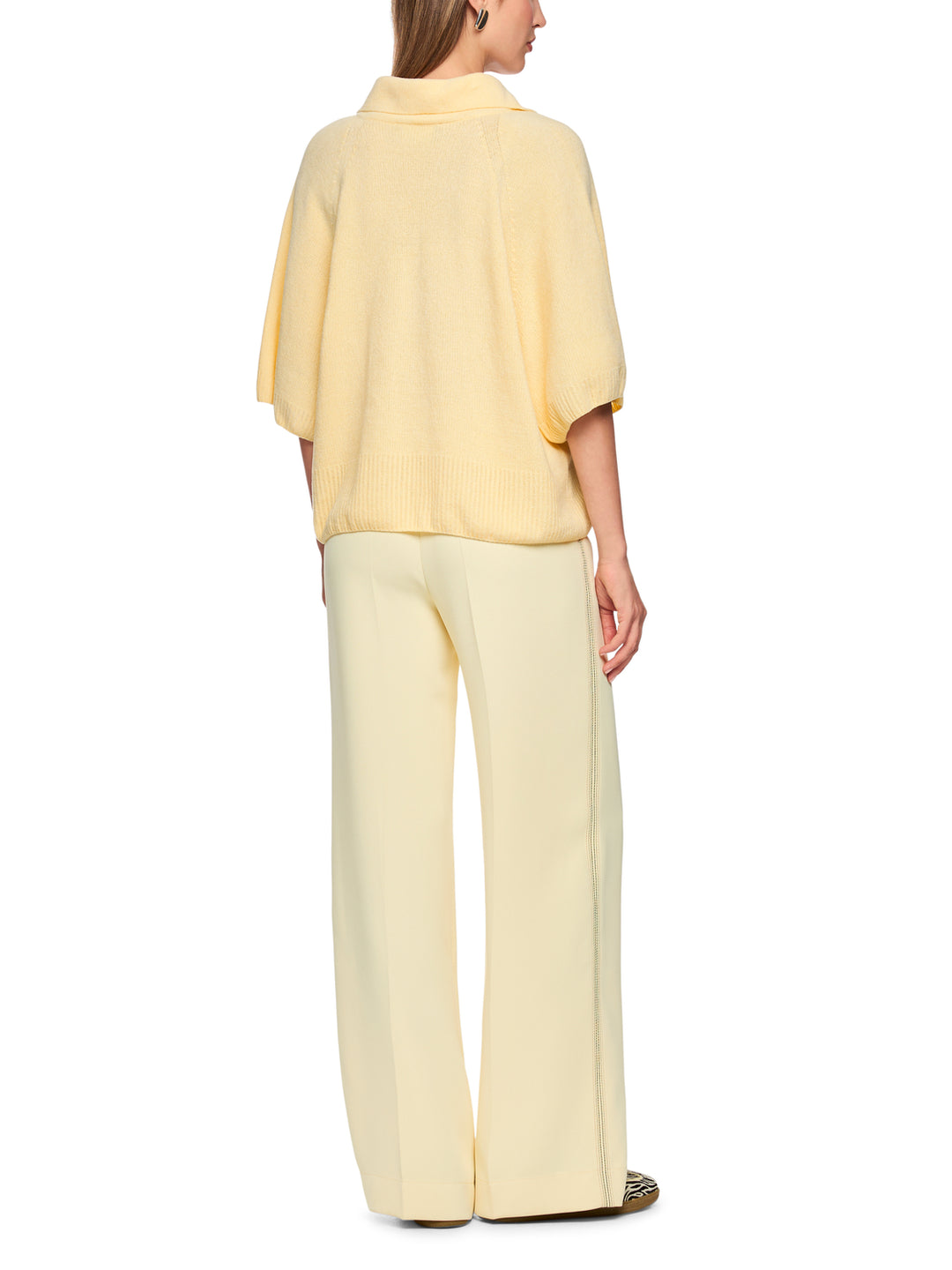 Marc Cain Sports – Gele Polo met Korte Mouw-47% katoen, 45% viscose-DAMES TOPS & BLOUSES-Geel