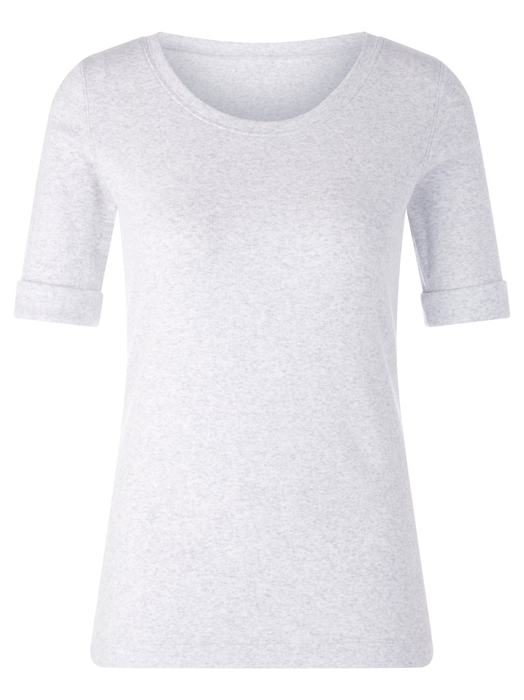 Marc Cain Sports Jersey T-shirt – Grijs-94% katoen, 6% elasthaan-DAMES TOPS & BLOUSES-Grijs