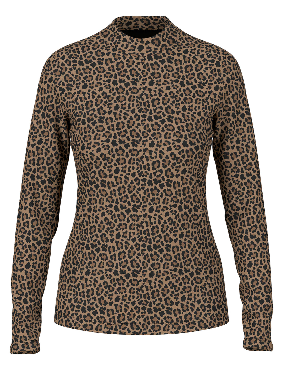 Marc Cain Sports Knit Lace Top – Bruin-94% katoen, 6% elastaan-DAMES TOPS & BLOUSES-Bruin