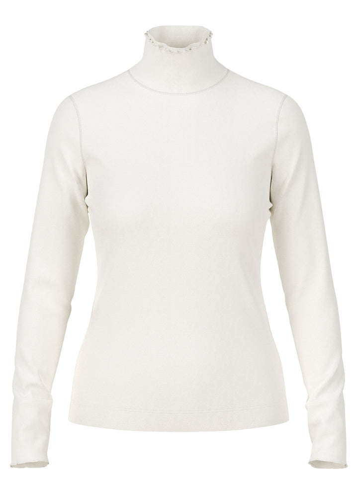 Marc Cain Sports Lace Knit Top – Room-94% katoen, 6% elastaan-DAMES TOPS & BLOUSES-Room