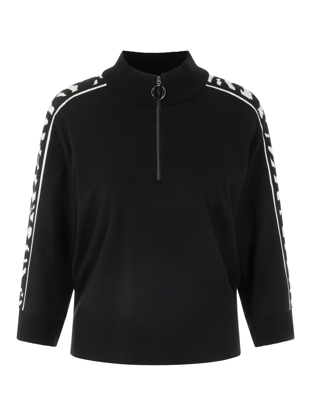 Marc Cain Sports – Luxe Zwarte Trui-70% viscose, 30% polyester-DAMES TRUIEN & VESTEN-Zwart