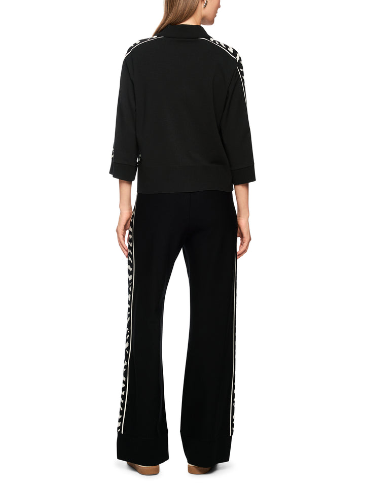 Marc Cain Sports – Luxe Zwarte Trui-70% viscose, 30% polyester-DAMES TRUIEN & VESTEN-Zwart