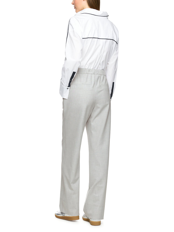Marc Cain Sports Pantalon – Grijs-67% polyester, 29% viscose, 4% elasthaan-DAMES BROEKEN-Grijs