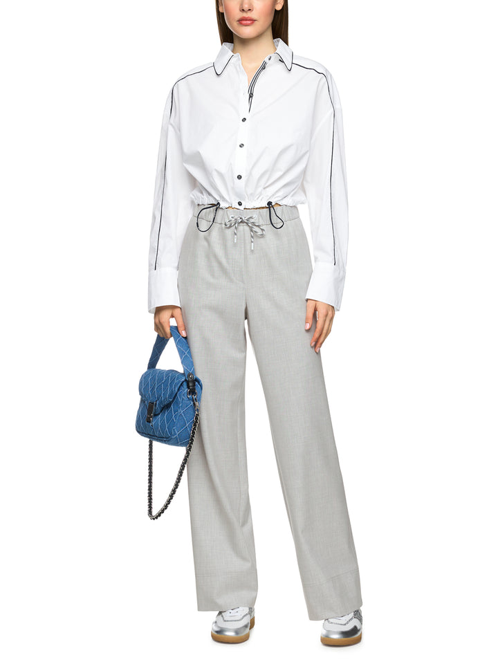 Marc Cain Sports Pantalon – Grijs-67% polyester, 29% viscose, 4% elasthaan-DAMES BROEKEN-Grijs