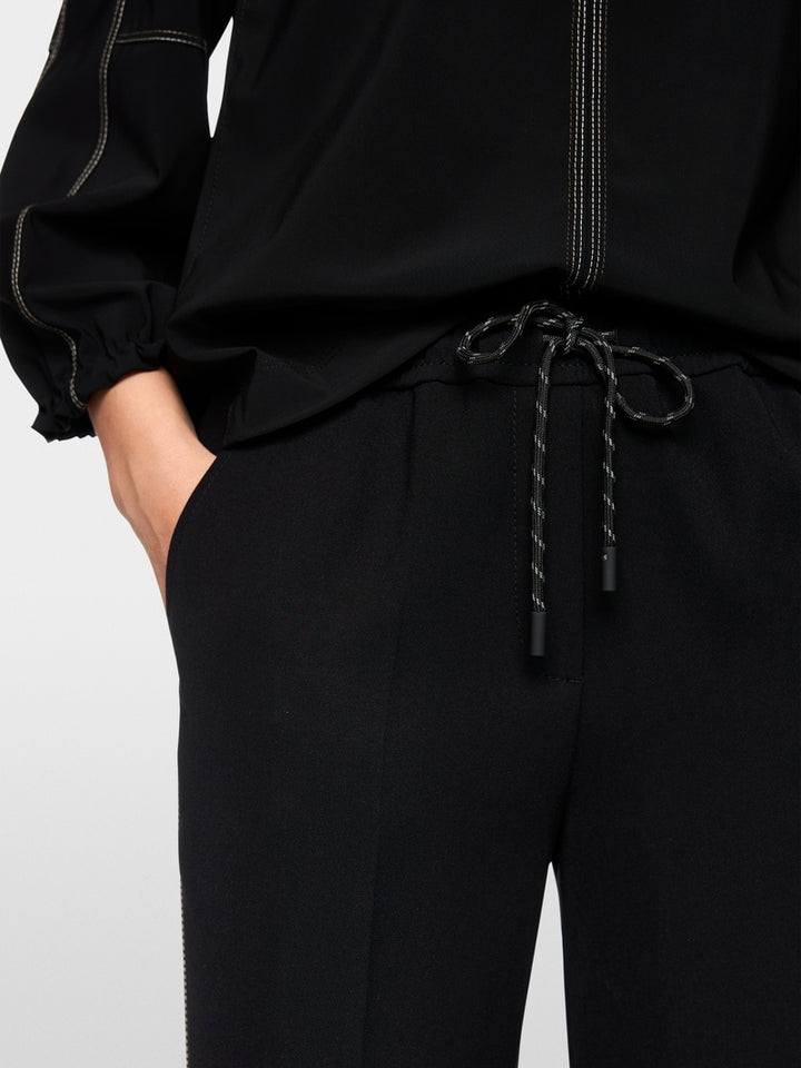 Marc Cain Sports Pantalon Welkom – Zwart-100% polyester-DAMES BROEKEN-Zwart