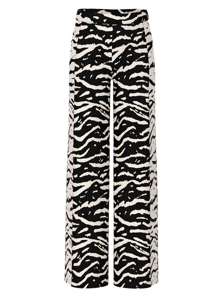 Marc Cain Sports Pantalon Welkom – Zwart-92% polyester, 8% elastaan-DAMES BROEKEN-Zwart