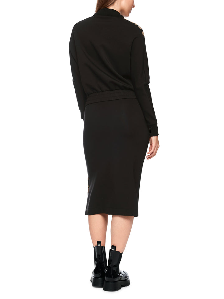 Marc Cain Sports Soft Knit Sweater – Zwart-47% polyamide, 44% viscose, 9% elastaan-DAMES TRUIEN & VESTEN-Zwart