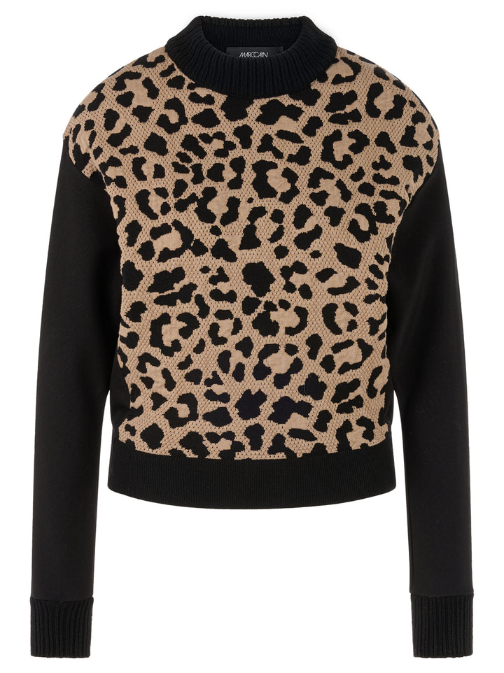 Marc Cain Sports Soft Knit Sweater – Zwart-47% polyamide, 44% viscose, 9% elastaan-DAMES TRUIEN & VESTEN-Zwart
