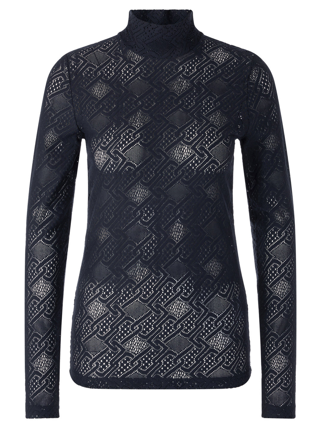 Marc Cain Sports T-shirt Lange Mouw – Blauw-93% polyamide, 7% elasthaan-DAMES TOPS & BLOUSES-Blauw