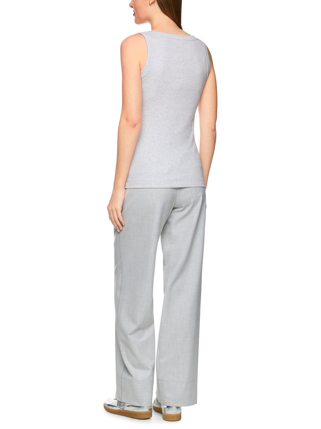 Marc Cain Sports Top – Grijs-94% katoen, 6% elasthaan-DAMES TOPS & BLOUSES-Grijs