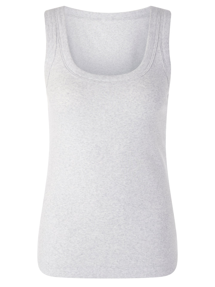 Marc Cain Sports Top – Grijs-94% katoen, 6% elasthaan-DAMES TOPS & BLOUSES-Grijs