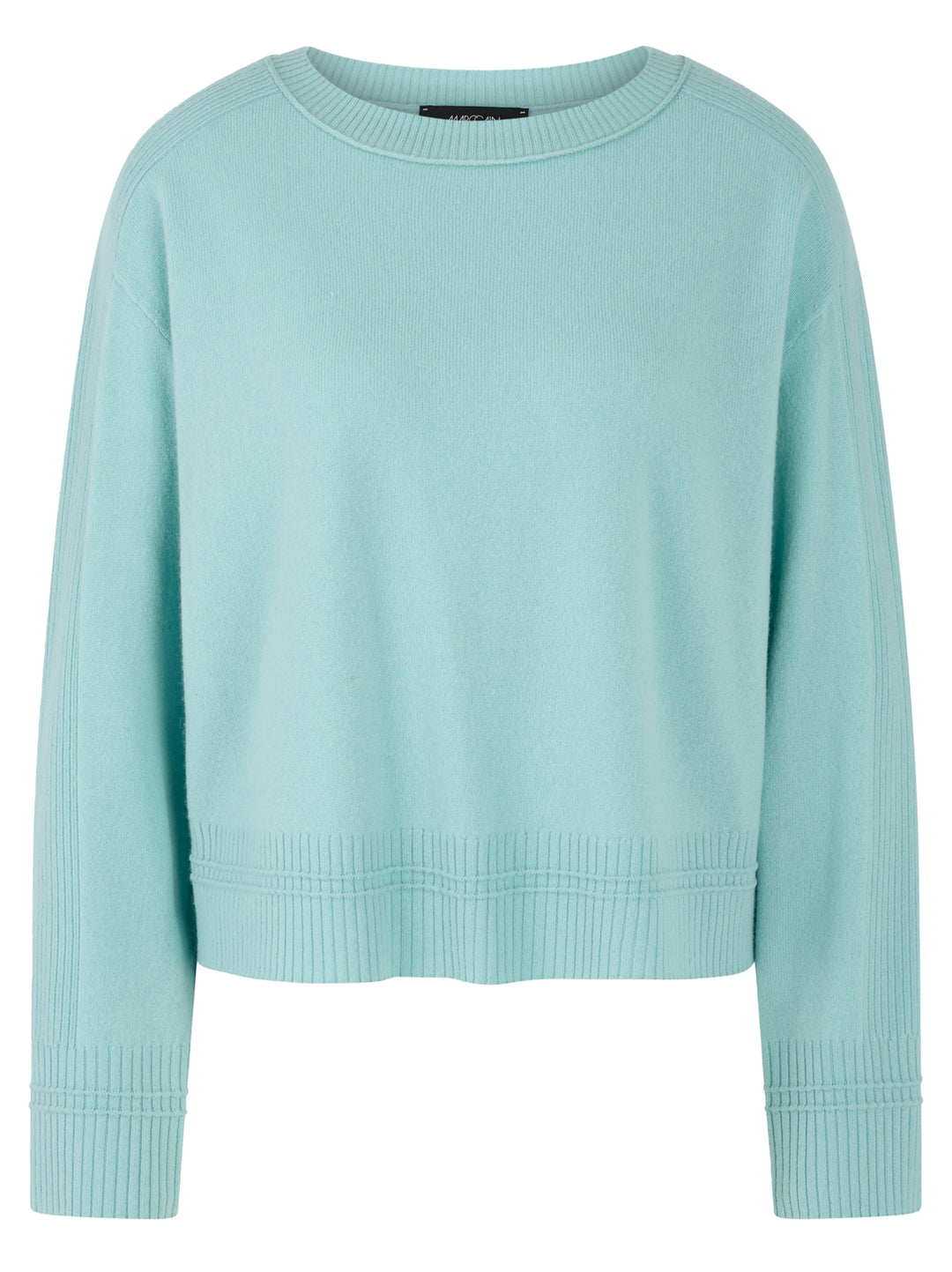 Marc Cain Sports Wool‑Cashmere Sweater – Blauw-90% wol, 10% cashmere-DAMES TRUIEN & VESTEN-Blauw