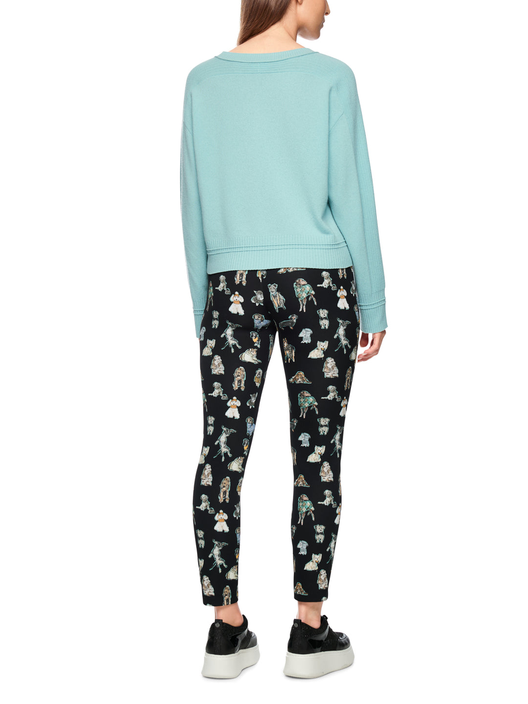 Marc Cain Sports Wool‑Cashmere Sweater – Blauw-90% wol, 10% cashmere-DAMES TRUIEN & VESTEN-Blauw