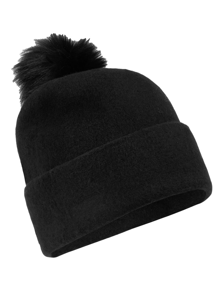 Marc Cain Sports Wool Hat – Zwart-100% wol-DAMES ACCESSOIRES-Zwart