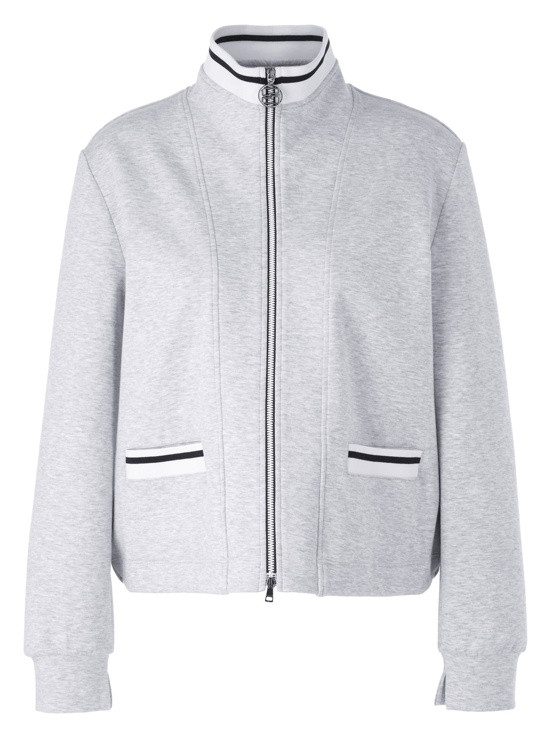 Marc Cain Sports zip‑jack – Grijs-82% katoen, 14% polyester, 4% elasthaan-DAMES JASSEN & JACKS-Grijs