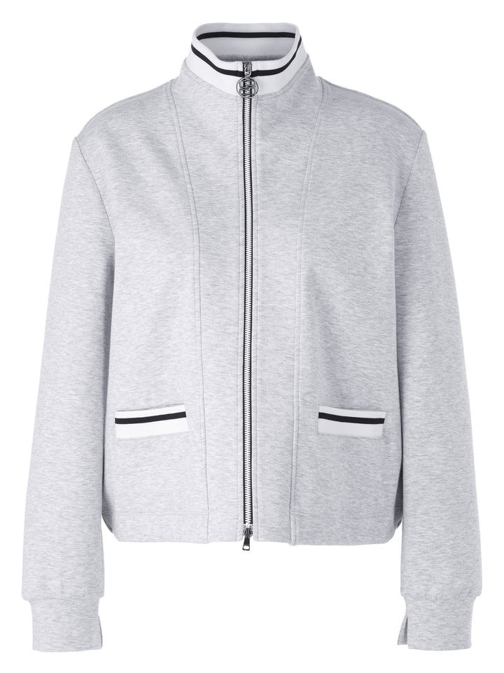 Marc Cain Sports zip‑jack – Grijs-82% katoen, 14% polyester, 4% elasthaan-DAMES JASSEN & JACKS-Grijs