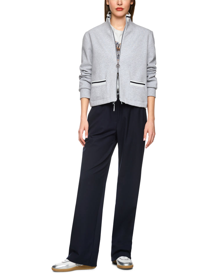 Marc Cain Sports zip‑jack – Grijs-82% katoen, 14% polyester, 4% elasthaan-DAMES JASSEN & JACKS-Grijs