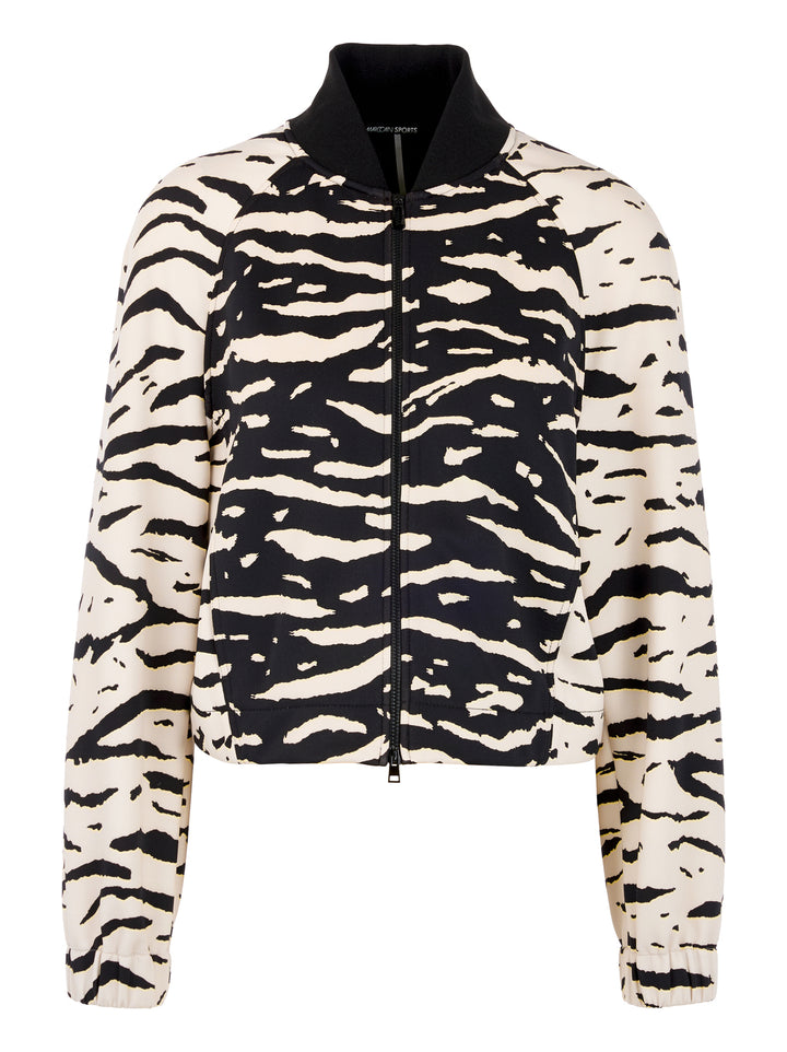 Marc Cain Sports – Zwart Kort Jasje-92% polyester, 8% elastaan-DAMES BLAZERS & JASJES-Zwart