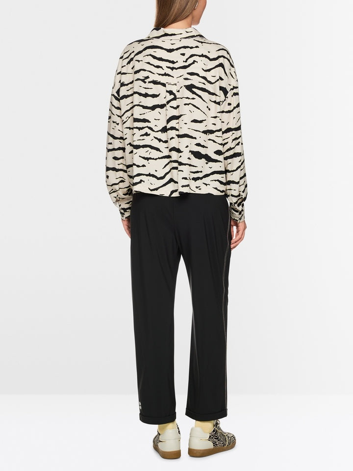 Marc Cain Sports – Zwarte Jersey Pantalon-73% polyamide, 27% elastaan-DAMES BROEKEN-Zwart