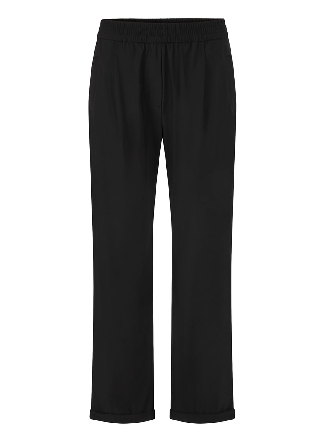 Marc Cain Sports – Zwarte Jersey Pantalon-73% polyamide, 27% elastaan-DAMES BROEKEN-Zwart