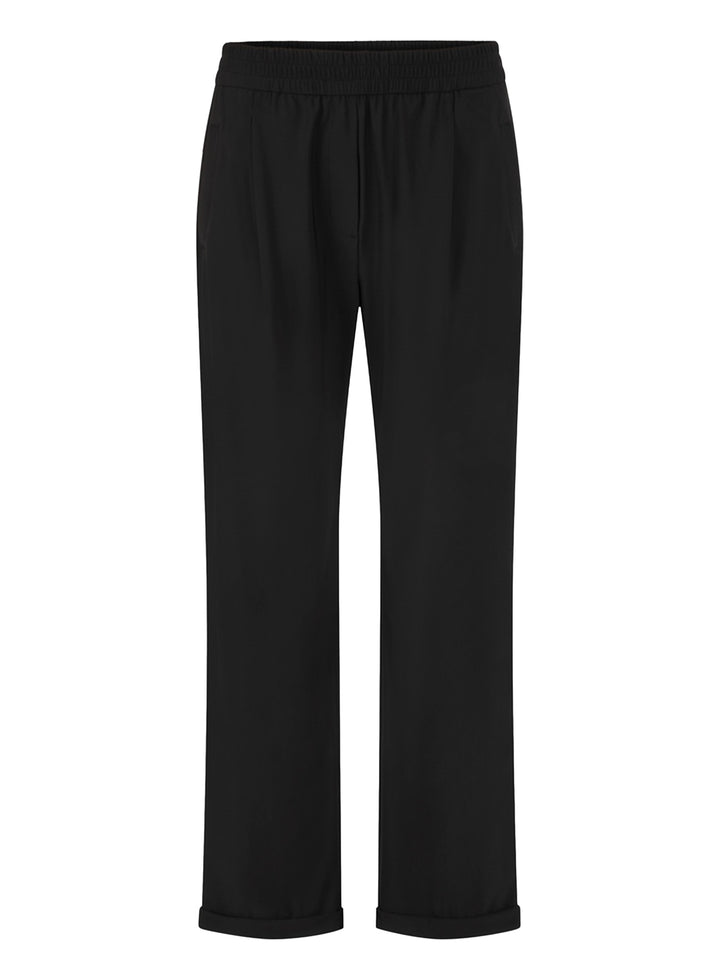 Marc Cain Sports – Zwarte Jersey Pantalon-73% polyamide, 27% elastaan-DAMES BROEKEN-Zwart