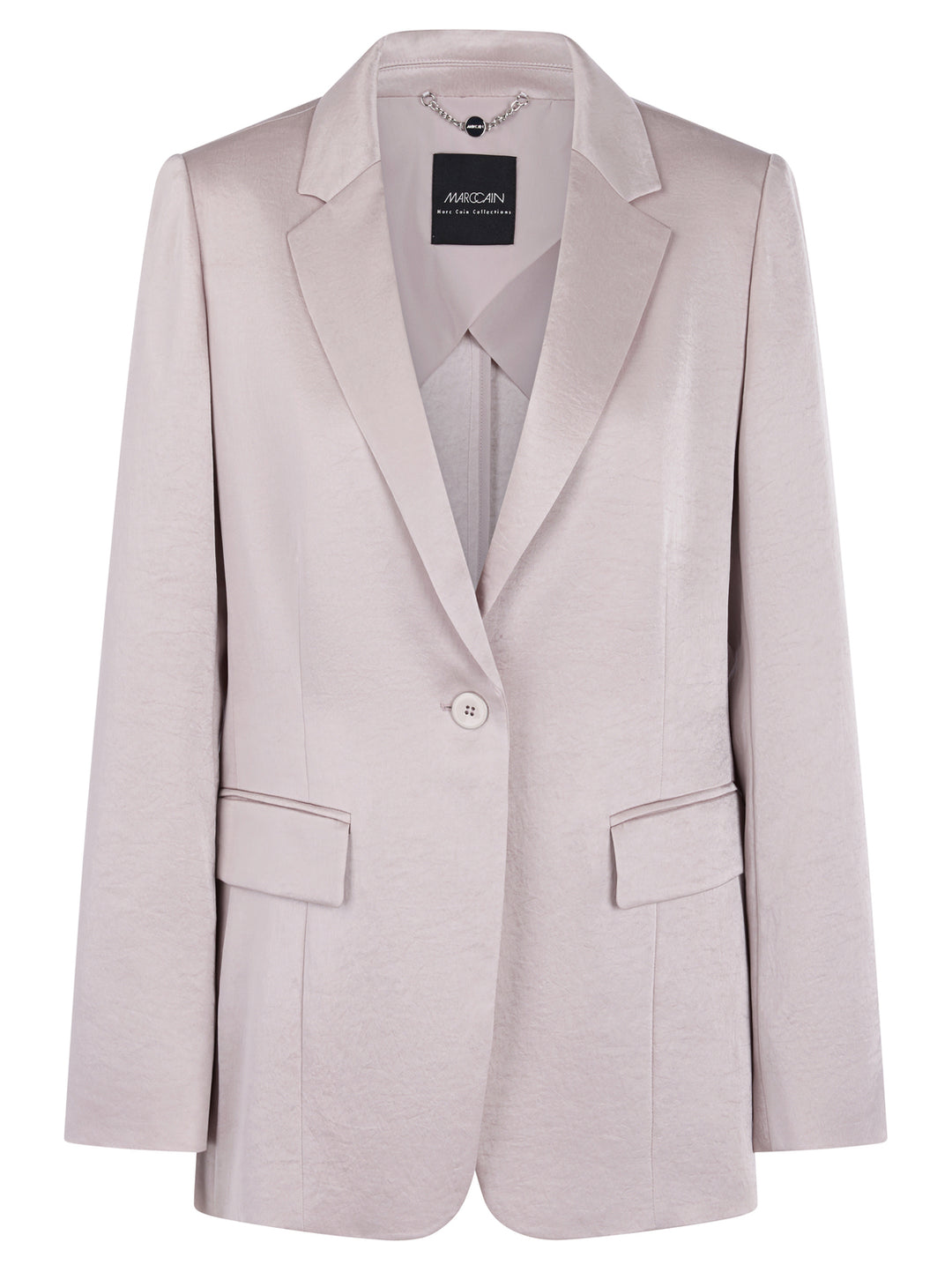 Marc Cain Sweat Blazer Lange Mouw – Roze-86% triacetate, 14% polyester -DAMES BLAZERS & GILETS-Roze