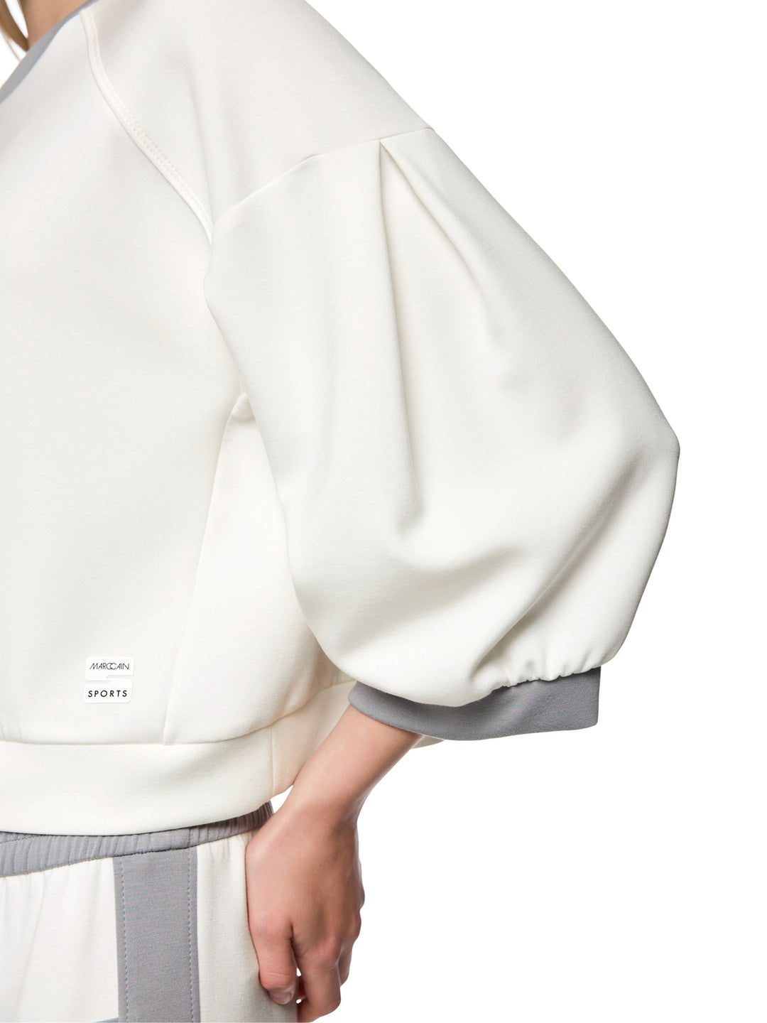 Marc Cain sweater – Wit-47% polyamide, 44% viscose, 9% elastaan-DAMES TRUIEN & VESTEN-Wit