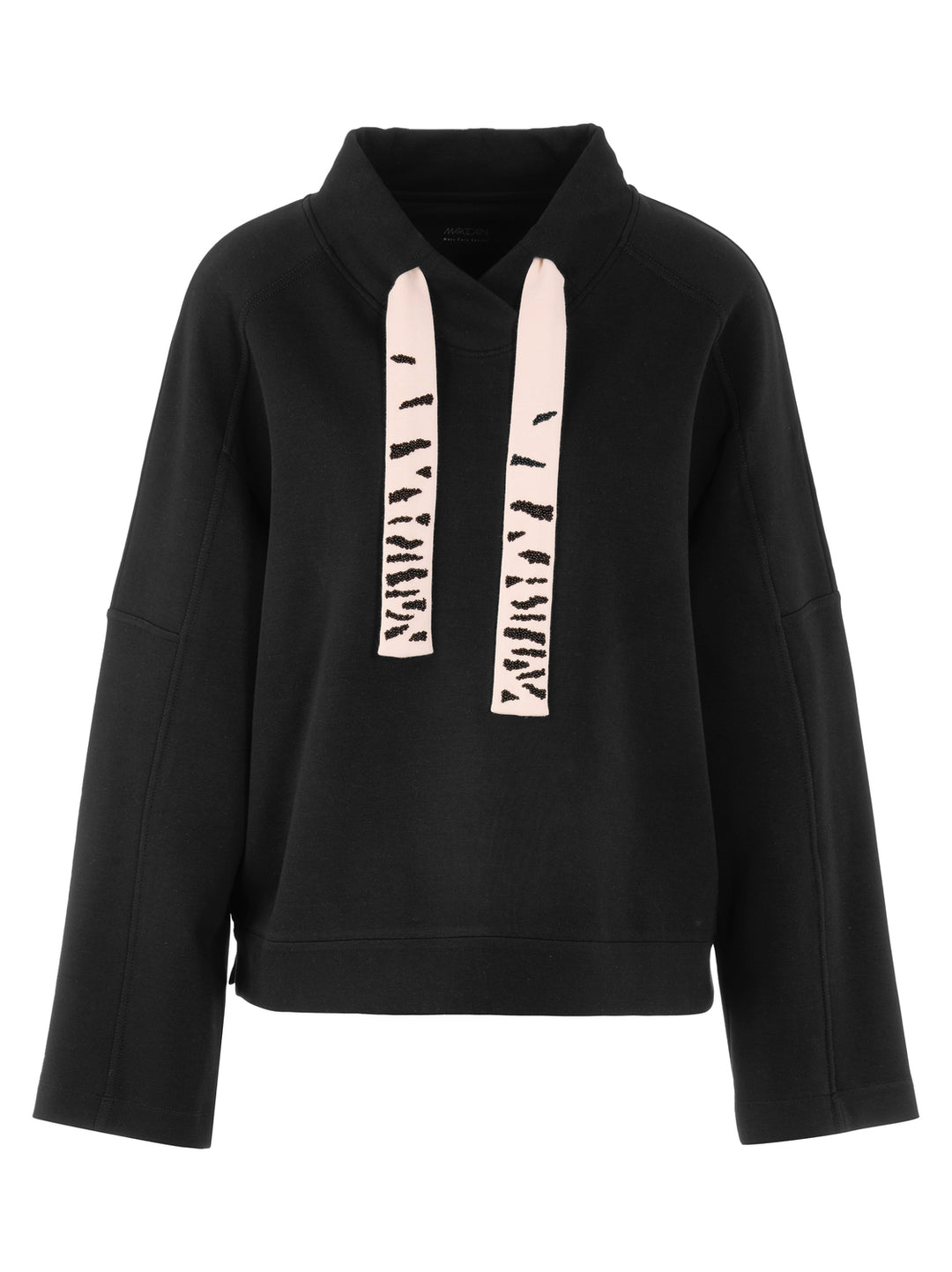 Marc Cain sweater – Zwart-88% katoen, 8% polyester, 4% elastaan-DAMES TRUIEN & VESTEN-Zwart