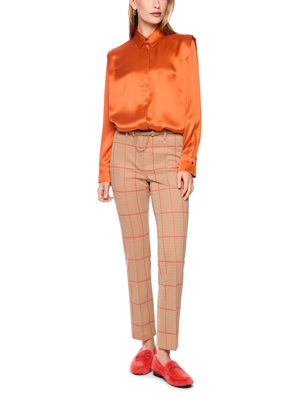 Marc Cain SYDNEY Pantalon – Bruin-57% polyester, 36% polyamide, 7% elastaan-DAMES BROEKEN-Bruin
