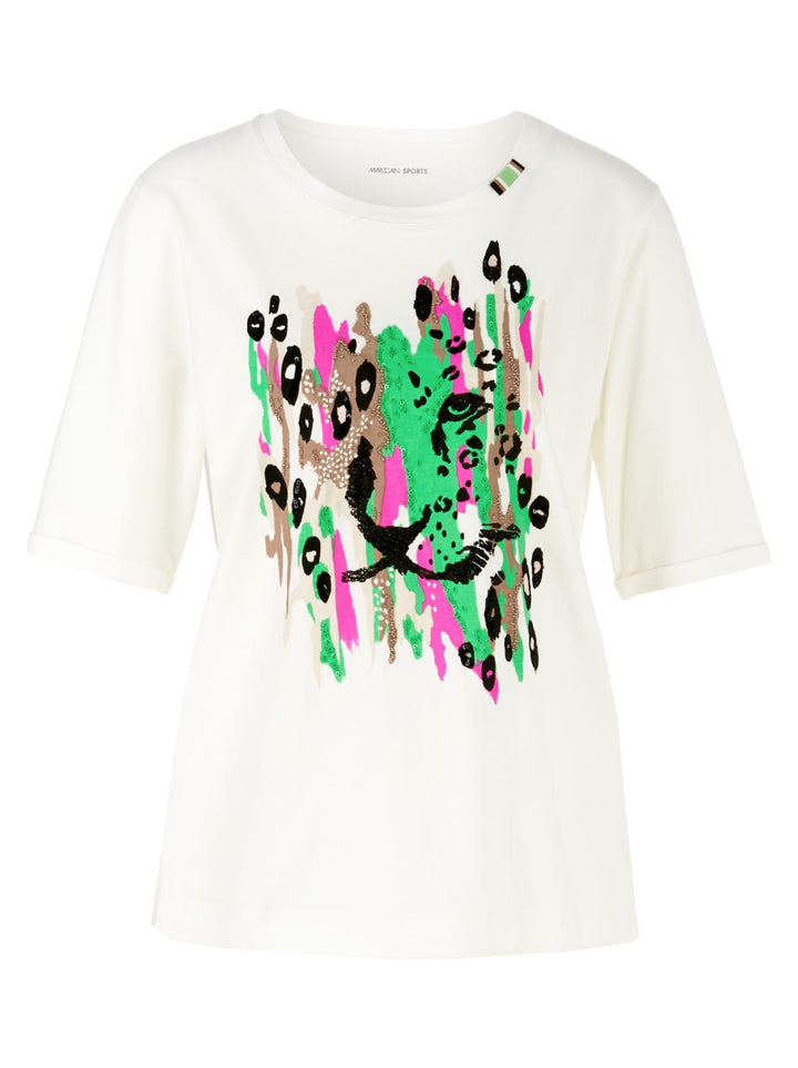 Marc Cain T-shirt-100% katoen-DAMES TOPS & BLOUSES-Wit