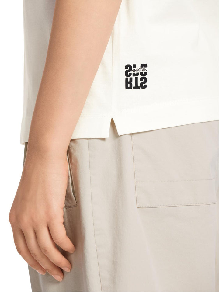 Marc Cain T-shirt-100% katoen-DAMES TOPS & BLOUSES-Wit