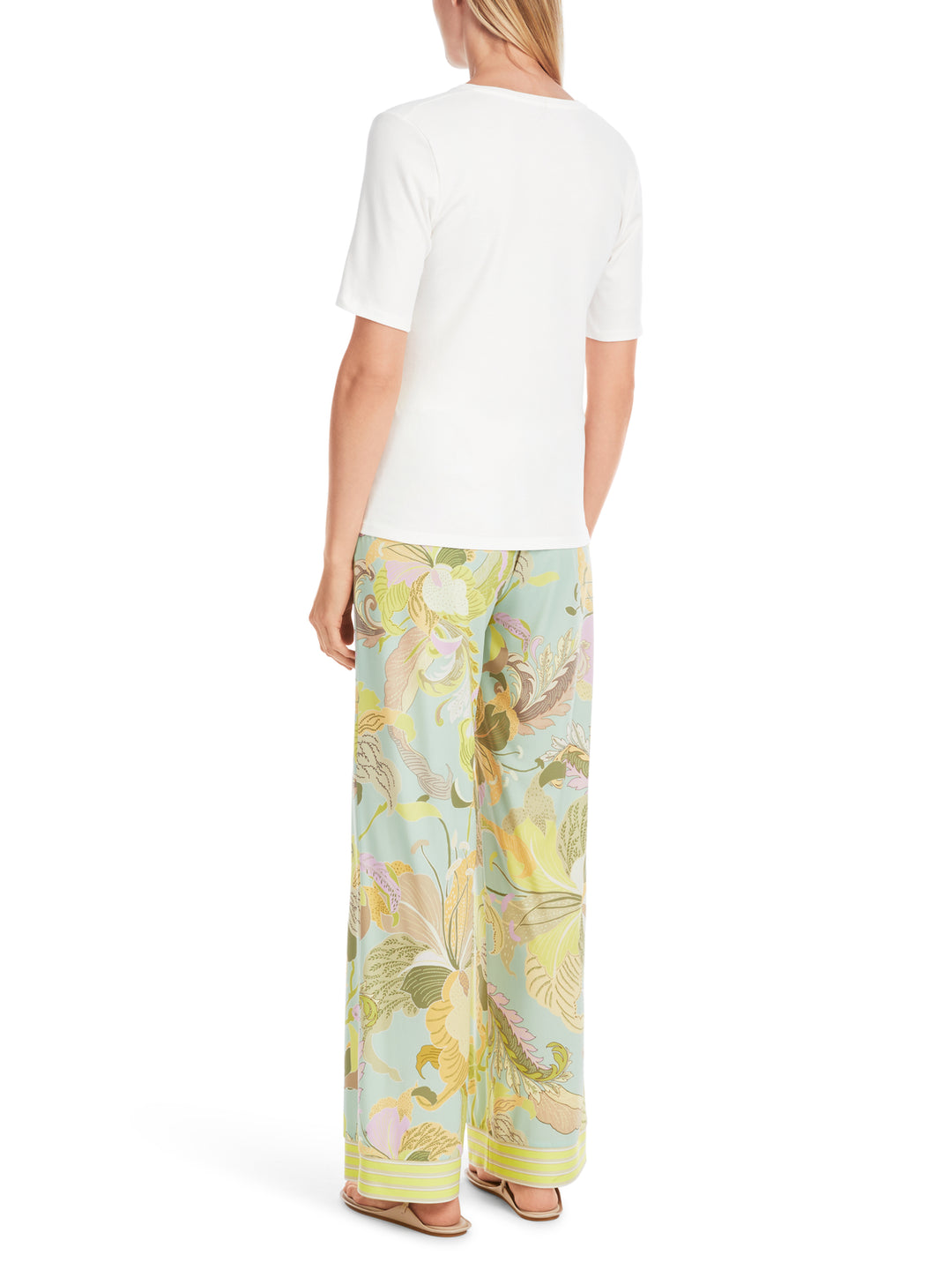 Marc Cain T-shirt -92% katoen, 8% elastaan-DAMES TOPS & BLOUSES-Wit