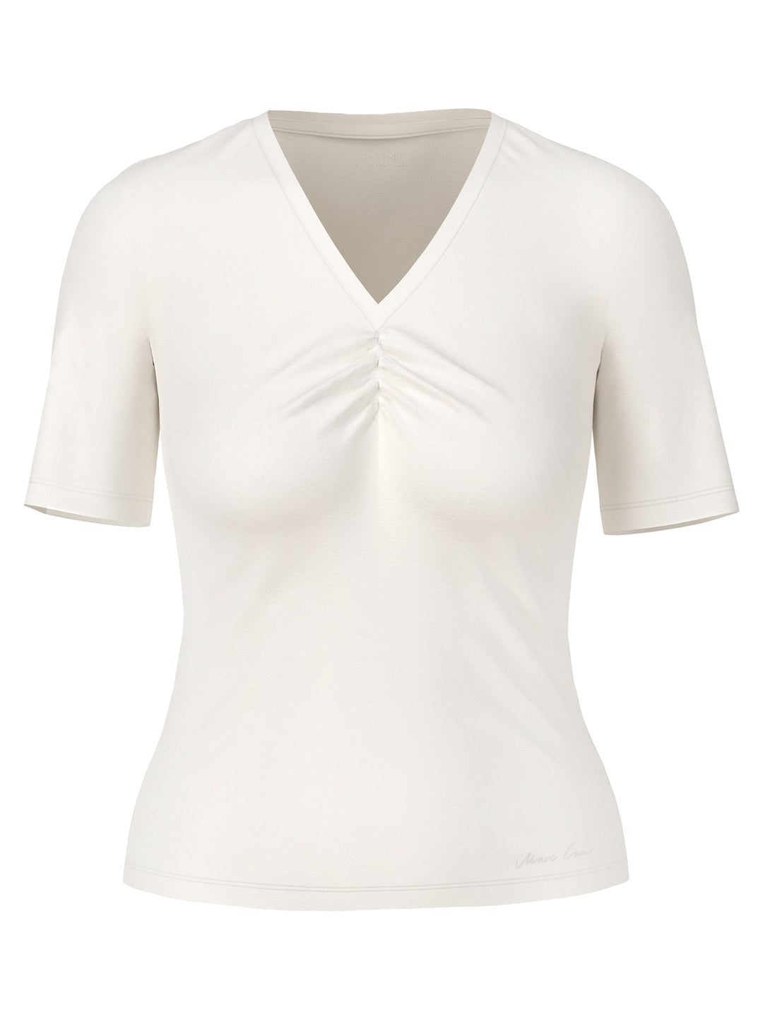 Marc Cain T-shirt -92% katoen, 8% elastaan-DAMES TOPS & BLOUSES-Wit