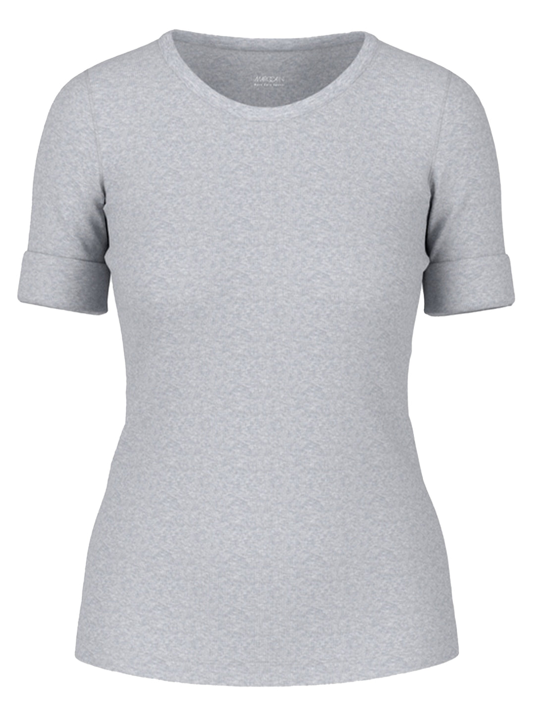 Marc Cain T-Shirt Korte Mouw – Grijs-94% katoen,, 6% elastaan-DAMES TOPS & BLOUSES-Grijs