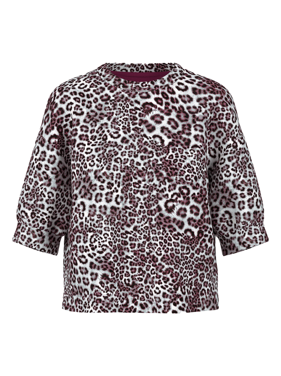 Marc Cain T‑shirt korte mouw – Rood-47% katoen, 47% modaal, 6% elastaan-DAMES TOPS & BLOUSES-Rood