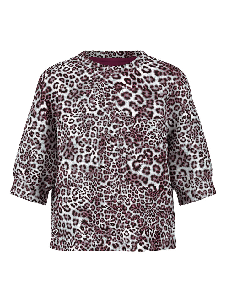 Marc Cain T‑shirt korte mouw – Rood-47% katoen, 47% modaal, 6% elastaan-DAMES TOPS & BLOUSES-Rood