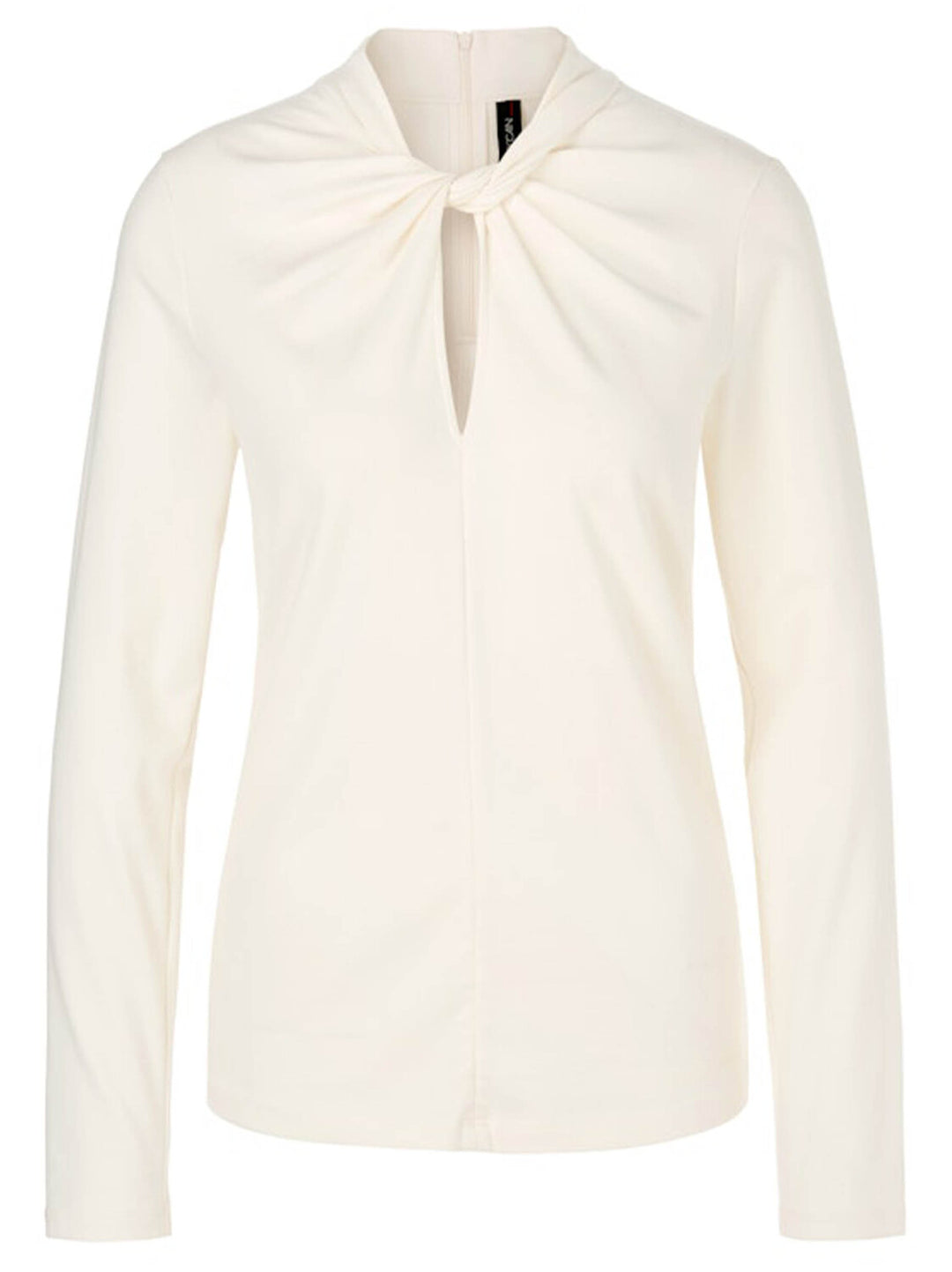 Marc Cain T-shirt met knoopeffect-92% katoen, 8% elastaan-DAMES TOPS & BLOUSES-Wit