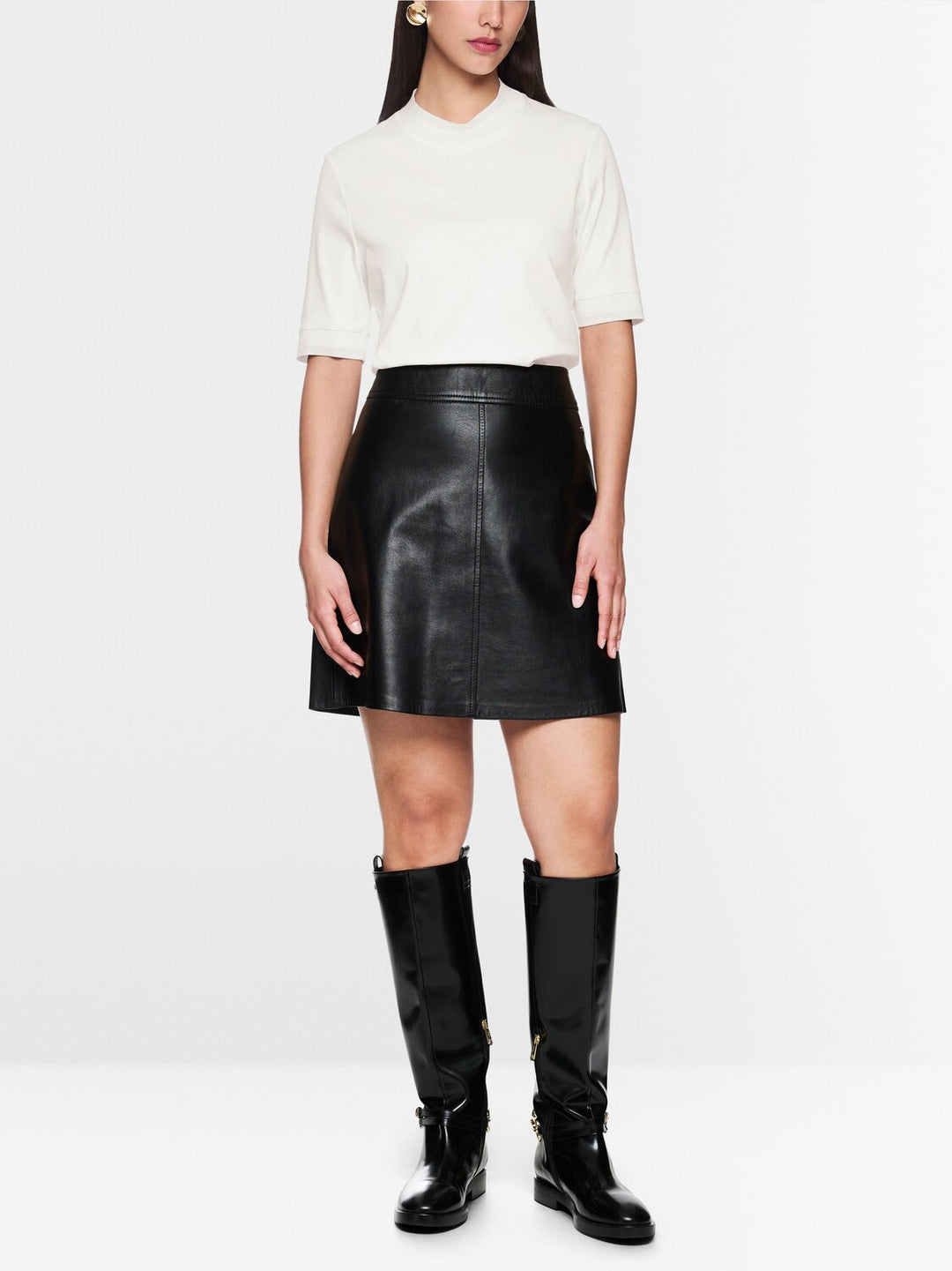 Marc Cain T shirt met Lurexdetails – Off White-95% katoen, 5% elasthaan-DAMES TOPS & BLOUSES-Room