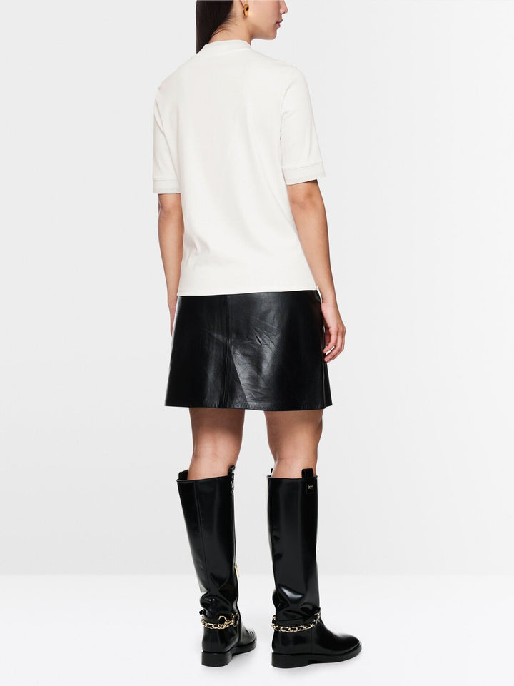 Marc Cain T shirt met Lurexdetails – Off White-95% katoen, 5% elasthaan-DAMES TOPS & BLOUSES-Room