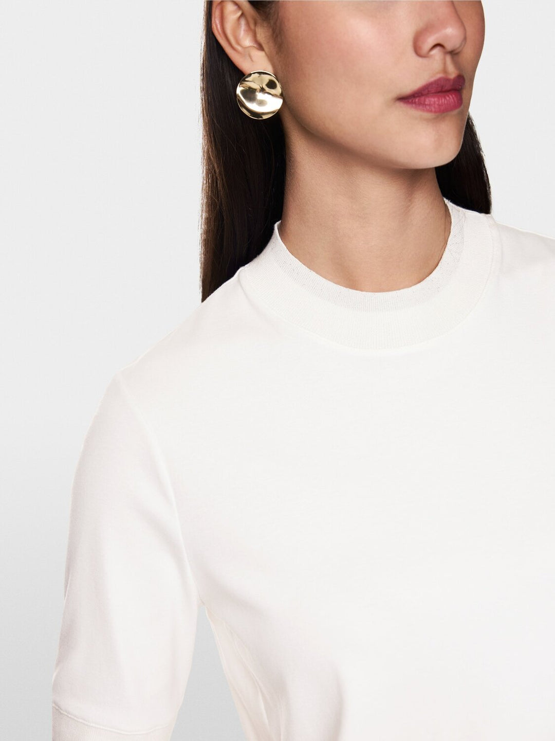 Marc Cain T shirt met Lurexdetails – Off White-95% katoen, 5% elasthaan-DAMES TOPS & BLOUSES-Room