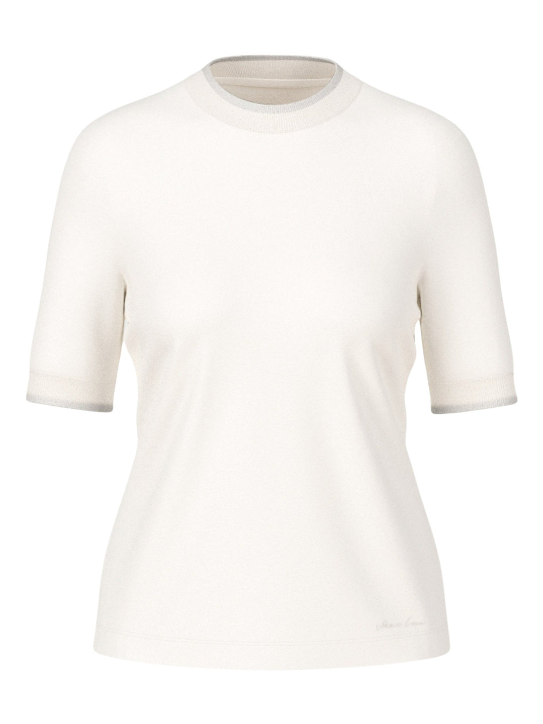 Marc Cain T shirt met Lurexdetails – Off White-95% katoen, 5% elasthaan-DAMES TOPS & BLOUSES-Room