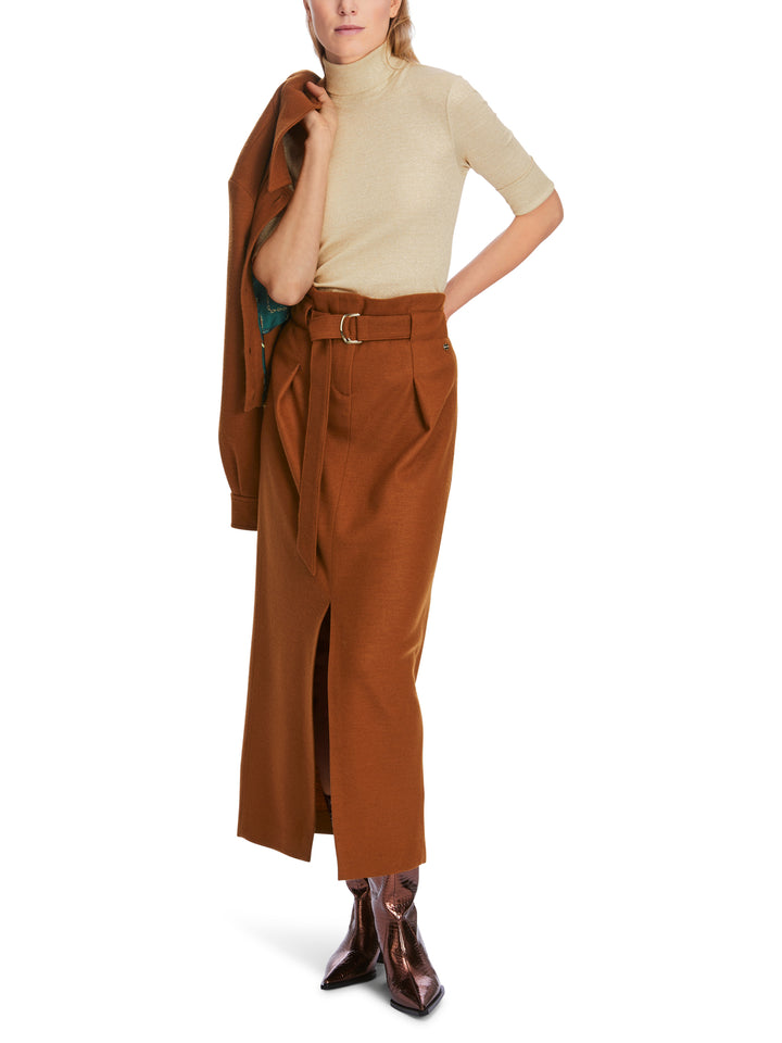 Marc Cain T-shirt met metallic look-Materiaal<br />alg.: 78% viscose, 10% Polyester,gemetalliseerd , 9% polyamide, 3% ela