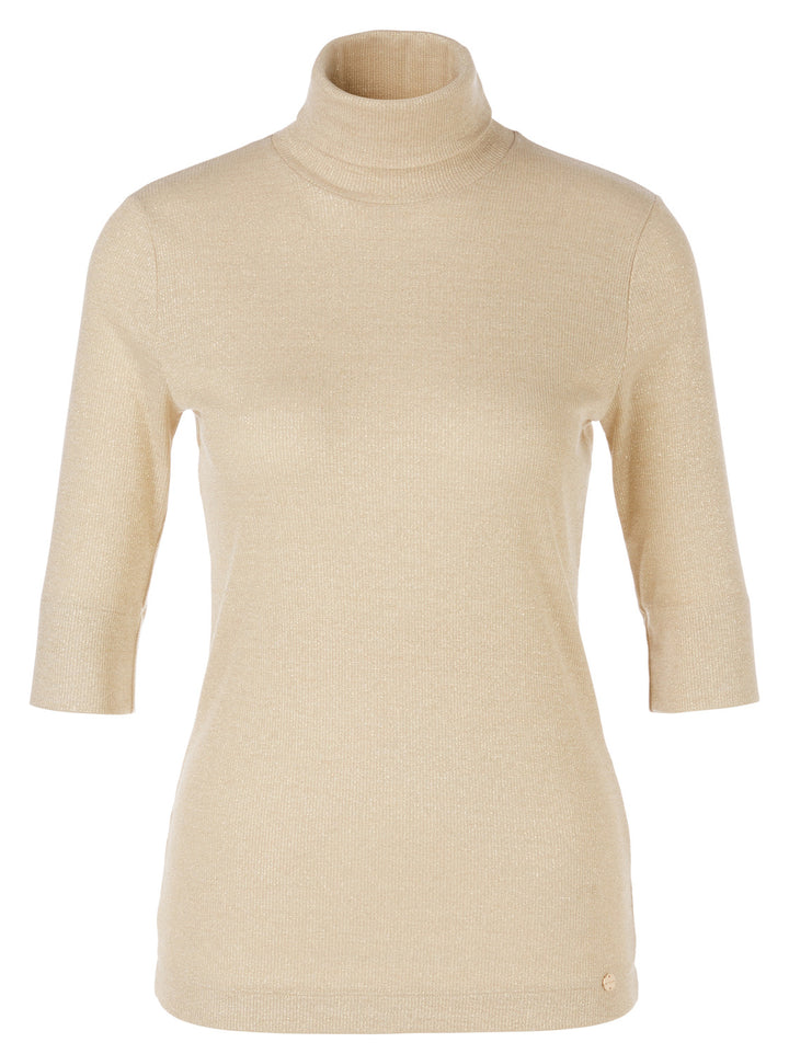 Marc Cain T-shirt met metallic look-Materiaal<br />alg.: 78% viscose, 10% Polyester,gemetalliseerd , 9% polyamide, 3% ela