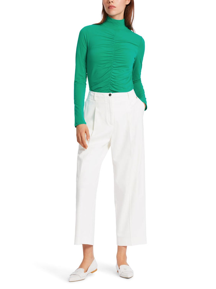 Marc Cain T-shirt met rolkraag-87% polyamide, 13% elastaan-DAMES TOPS & BLOUSES-Groen