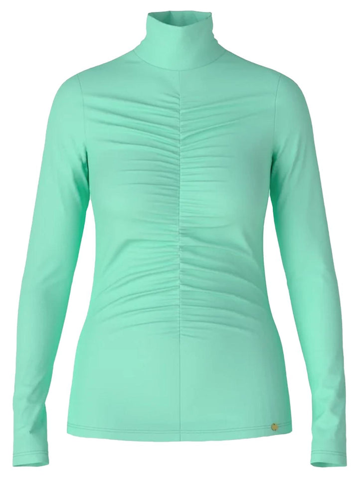 Marc Cain t-shirt rolkraag-alg.: 87% polyamide, 13% elastaan-DAMES TOPS & BLOUSES-Groen