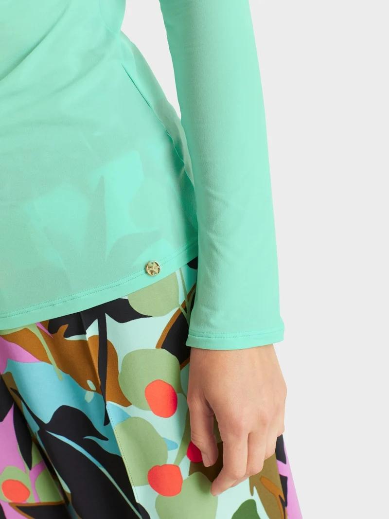 Marc Cain t-shirt rolkraag-alg.: 87% polyamide, 13% elastaan-DAMES TOPS & BLOUSES-Groen