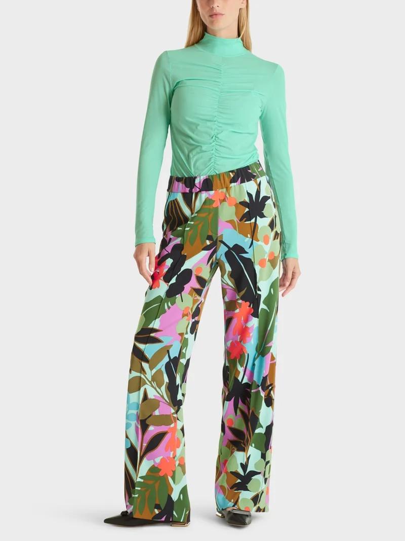 Marc Cain t-shirt rolkraag-alg.: 87% polyamide, 13% elastaan-DAMES TOPS & BLOUSES-Groen