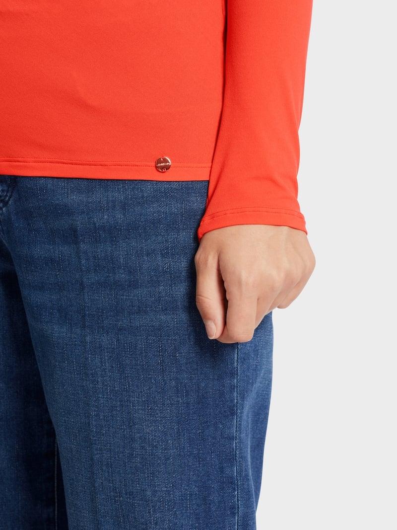 Marc Cain t-shirt rolkraag-alg.: 87% polyamide, 13% elastaan-DAMES TOPS & BLOUSES-Rood
